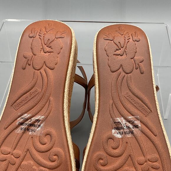 NEW Easy Street Women’s Dorinda Wedge Sandals Tan Size 8.5M - Picture 9 of 10